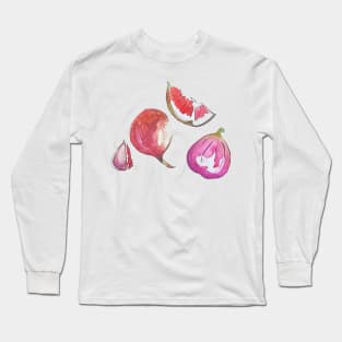 Watercolor Figs 2 Long Sleeve T-Shirt